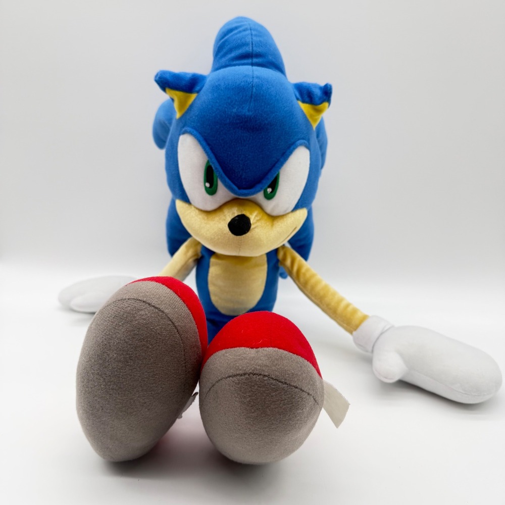 Sega Sonic the Hedgehog Plush 24 Inch Stuffed Animal Toy Blue Red Shoes